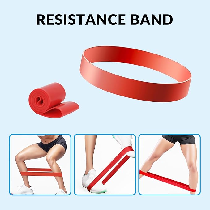 7 in 1 Foam Roller,Products Include Foam shafts,Muscle Roller Bars,Leg Massagers,Fascia Balls,Stretch Bands,8-Shaped Resistance Bands,are Used for Full-Body Relax,Yoga(White Pink Blue) (Pink)-Ruum Studio Home