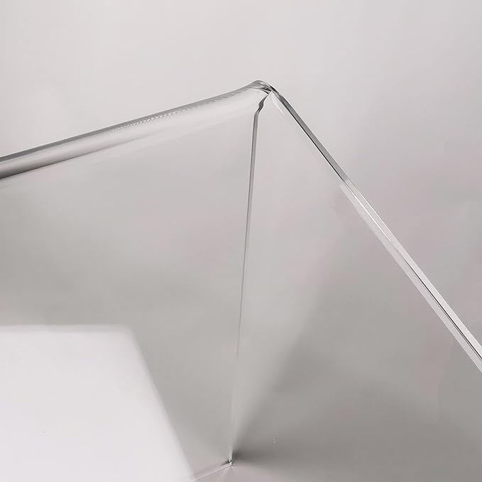Acrylic Console Table, 37.5” L Thick Modern Entryway Table for Hallway, Living Room, Clear Acrylic Desk, 37.5” W x 29.25” H x 15.25” D, 220LBS Weight Capacity.-Ruum Studio Home