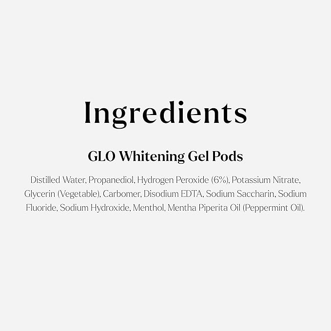 GLO Science Teeth Whitening Gel Pods – Safe, Effective Whitener with Silicon Brush, 6% Hydrogen Peroxide – Fastest Way to Whiter Teeth, Sensitivity Free – Mint Flavor (Pack of 5)-Ruum Studio Home