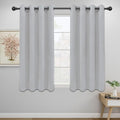 Easy-Going Blackout Curtains for Bedroom, Solid Thermal Insulated Grommet and Noise Reduction Window Drapes, Room Darkening Curtains for Living Room, 2 Panels(52x46 in, Greyish White)-Ruum Studio Home