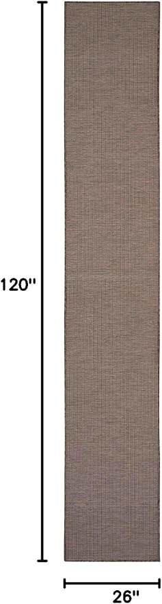 Nourison Home Positano 10' Runner Natural Fabric Modern Area Rug (10' Runner)-Ruum Studio Home