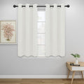 Easy-Going Blackout Curtains for Bedroom, Solid Thermal Insulated Grommet and Noise Reduction Window Drapes, Room Darkening Curtains for Living Room, 2 Panels (34x45 in, Ivory)-Ruum Studio Home
