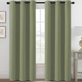 H.VERSAILTEX Blackout Curtains for Bedroom Thermal Insulated Room Darkening Living Room Curtains 84 Inch Long Grommet Privacy Protection Window Curtain Panels/Drapes for Nursery, 2 Panels, Sage-Ruum Studio Home
