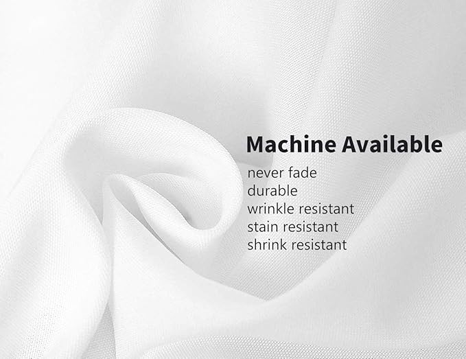 Surmente Square Tablecloth for Square or Round Tables 100% Polyester 85x85 Inch Table Cloth for Weddings, Banquets, or Restaurants (White)-Ruum Studio Home