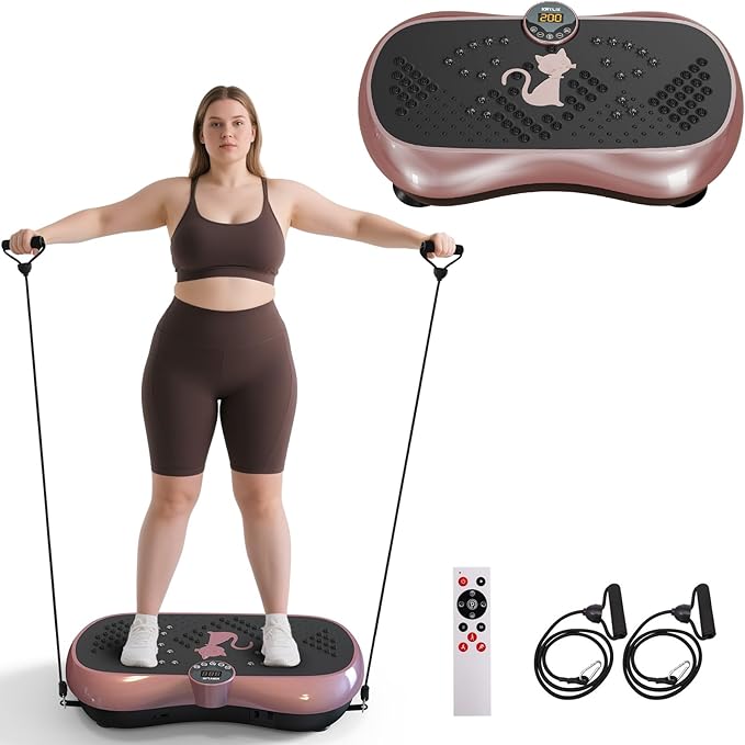 KRYLIX Vibration Plate Machine Exercise Platform for Whole Body Vibration Workout Weight Loss Lymphatic Drainage Fitness Platform Exercise Machine Vibrating Platform for Women Men-Ruum Studio Home