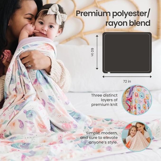 Copper Pearl Jumbo Premium Knit 3 Layer Stretchy Throw Blanket 'Dunk'-Ruum Studio Home