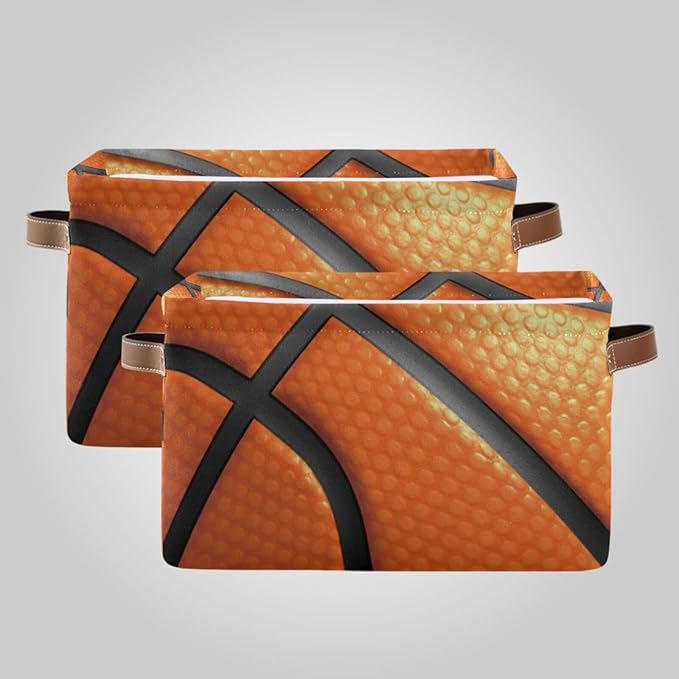 Storage Basket Bin Basketball Organizer Basket Collapsible Shelf Basket Cube with handle for Nursery Bedroom Bathroom, one sizex1-Ruum Studio Home