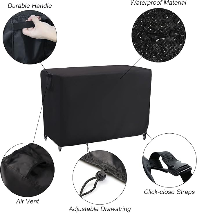 Kingling Outdoor Prep Table Covers, Waterproof Stainless Steel Table Cover Metal Table Cover Protection for Patio Kitchen Prep/Work Tables - 60''L x 24''W x 35''H-Ruum Studio Home