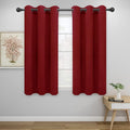 Easy-Going Blackout Curtains for Bedroom, Solid Thermal Insulated Grommet and Noise Reduction Window Drapes, Room Darkening Curtains for Living Room, 2 Panels (42x54 in, Christmas Red)-Ruum Studio Home