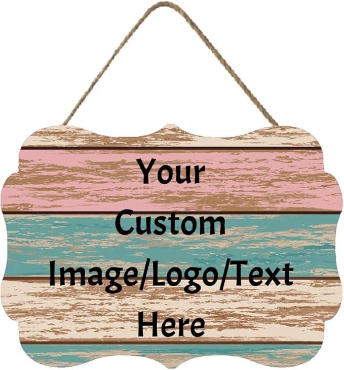 Personalized Custom Wooden Signs with Any Text Name for Home Door Man Cave Bar Family Farmhouse Decorative Home Kitchen Rustic Wall Decor-Ruum Studio Home