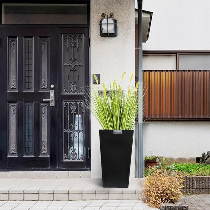 Melorca&Guilla Artificial Plants 6PCS 27“ Fake Tall Onion Grass Faux Plant,Artificial Grass Greenery Shrubs Bushes for Garden Porch Window Box Shop Office Home Décor-Ruum Studio Home