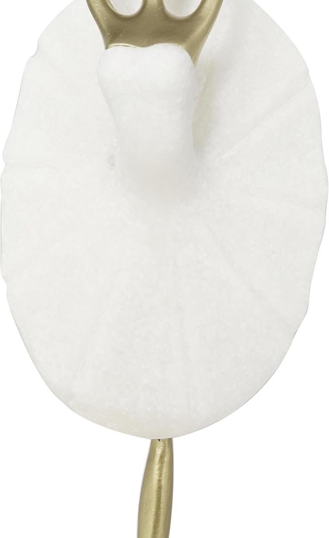 Deco 79 Polystone Dancer Decorative Sculpture Ballet Home Decor Statue with Gold Accents, Accent Figurine 4" x 4" x 14", Cream-Ruum Studio Home