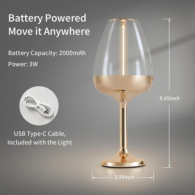 Romantic Cordless Table Lamp Adjustable - Table Lights 3 Modes (Light, Dark, Breathing), Touch Lamp, Battery Operated-IP65 Waterproof for Outdoor Patio/Restaurants/Home/Dinner-Ruum Studio Home