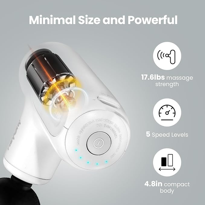 Super Mini Massage Gun Deep Tissue for Athletes, Small Travel Massage Gun, Handheld Portable Muscle Massager for Full Body Pain Relief, 2025 Gifts for Man&Women-Ruum Studio Home
