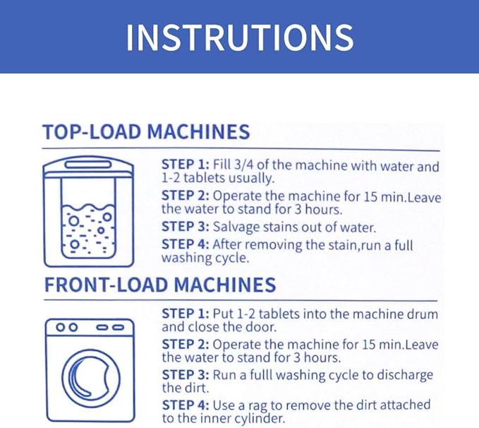 NATRUTH Washing Machine Cleaner Descaler 30 Pack Deep Cleaning Washer Cleaner Tablets For HE Front Loader & Top Load Washer-Ruum Studio Home