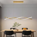 Modern Ceiling Pendant Light, with Remote Control Dimmable 3 Color Mode & Brightness Ceiling Lamp, Anti-Flicker Dining Light Fixture for Kitchen, Dining Room (Gold, 39IN)-Ruum Studio Home