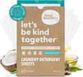 Kind Laundry Detergent Sheets Stain-Fighting Enzymes - Plant Powered Eco-Friendly Laundry Soap Sheets - Home or Travel Laundry Detergent - Ocean Breeze, 60 Loads (Mom's Choice Award Winner)-Ruum Studio Home