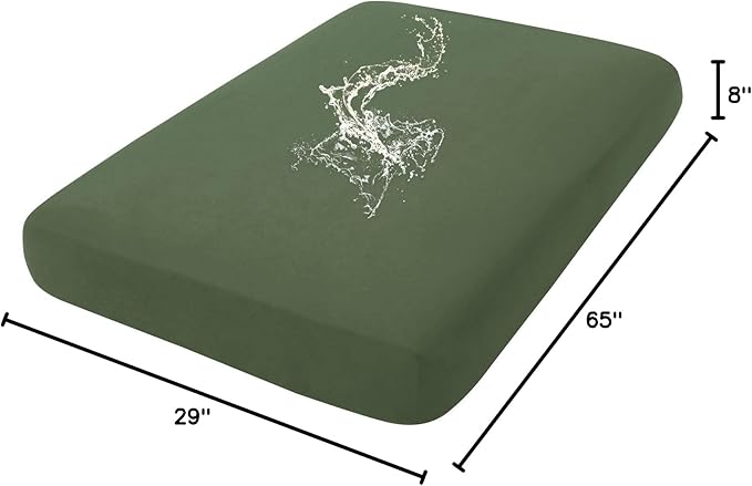 hyha Waterproof Couch Cushion Covers, Stretch Sofa Couch Seat Slipcover for Dog Washable, Non-Slip Waterproof Outdoor Cushion Covers for Patio Furniture Replacement (1 Piece for Large, Bronze Green)-Ruum Studio Home