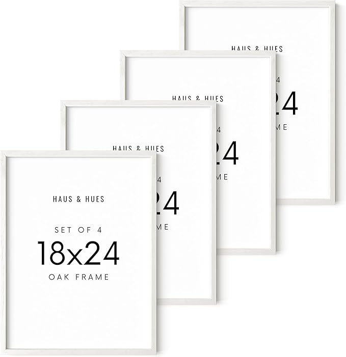 HAUS AND HUES Standalone White Oak Frame Set of 4-18x24-Ruum Studio Home