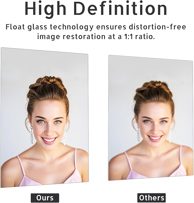 Bathroom Wall Mirror, Decorate Bathroom Mirrors for Wall, Rectangle Modern Bathroom Wall Mounted Mirror Vertical or Horizontal Hanging for Living Room (Black Framed 40’’ x 24’’)-Ruum Studio Home