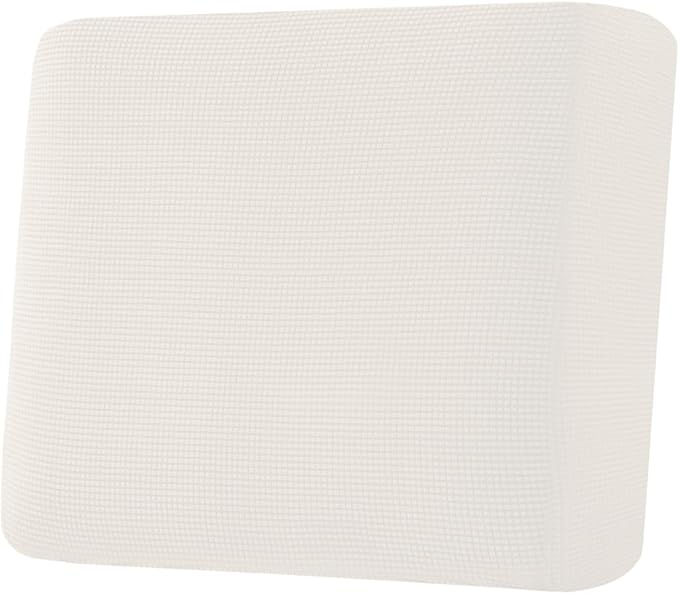 H.VERSAILTEX Super Stretch Individual Seat Cushion Covers Sofa Covers Couch Cushion Covers Slipcover Sets Thick Jacquard Textured Twill Fabric (1 Piece Chair Cushion Cover, Porcelain)-Ruum Studio Home