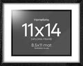 Homeforia 11x14 Diploma Frame Black Wood, High End Black Oak 11 x 14 Certificate Frames with Mat 8.5x11, 14x11 Wooden Document Matted Frame, Award Graduation Frames, Tempered Glass, Wall Kit, Set of 1-Ruum Studio Home