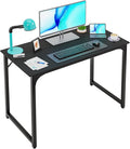 PayLessHere | 39 Inch Computer Desk | Black | Office Desk with Metal Frame, Adjustable Feet | Water-Resistant, Scratchproof Surface | Sturdy Writing Table for Home Office or Study | Pack of 1-Ruum Studio Home