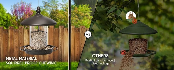 Pack of 2 Bird Feeder for Backyard Birds. Bronze-Ruum Studio Home