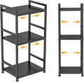 3-Tier Expandable Storage Shelves, 110LBS Heavy Duty Metal Shelving Unit, Adjustable Laundry Room Organization and Storage Shelf Rack,Ideal Narrow Bathroom Kitchen Laundry Room Organizer,Free-Standing-Ruum Studio Home