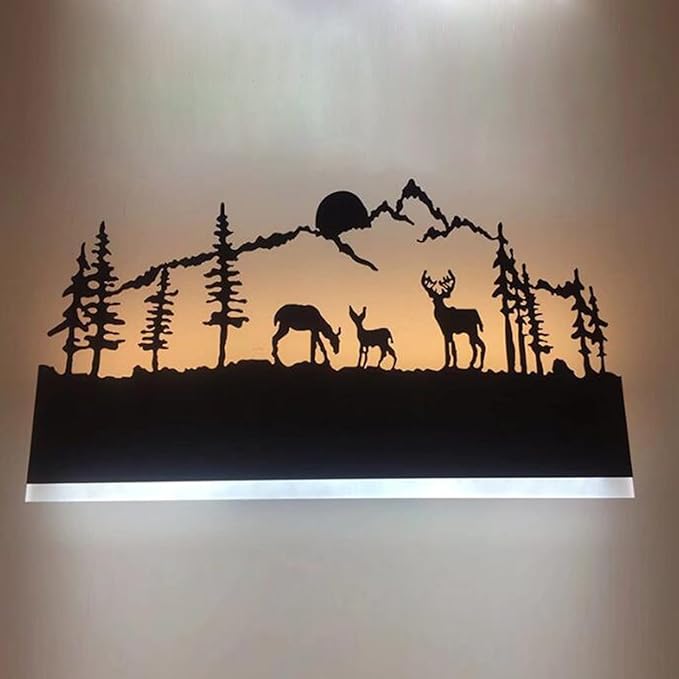 Wall Sconce LED Wall lamp (Sunset Deer)-Ruum Studio Home