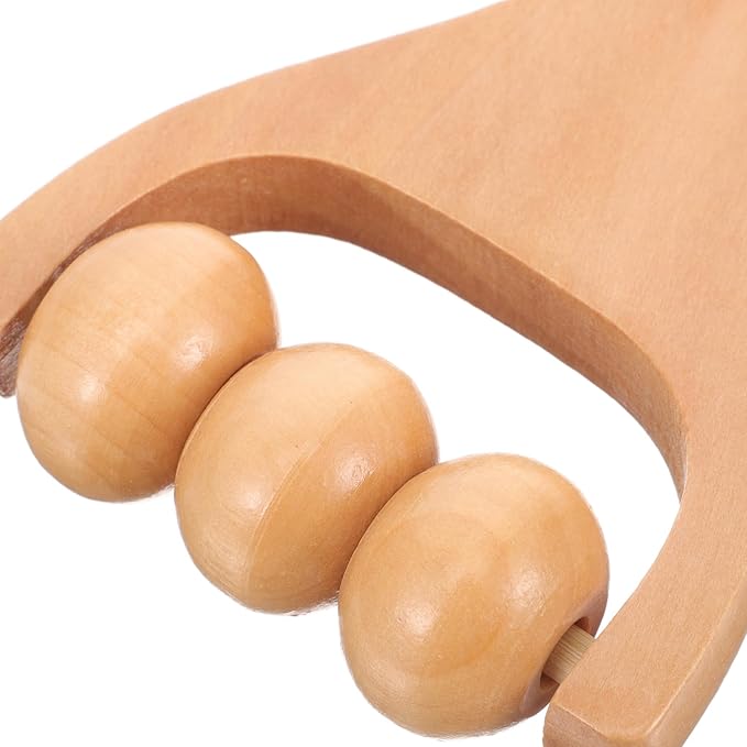 2pcs Wooden Massage Rollers Trigger Point Roller Muscle Relaxation Bead Massage Tools for Neck Back Leg Foot Arm-Ruum Studio Home