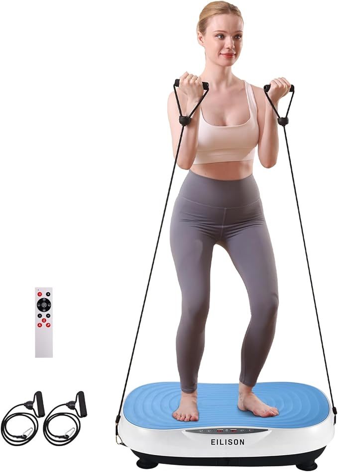 EILISON Glory Vibration Plate Exercise Machine - Whole Body Workout Vibration Fitness Platform Equipment for Home & Travel Workout, Weight Loss, Toning & Wellness-Ruum Studio Home