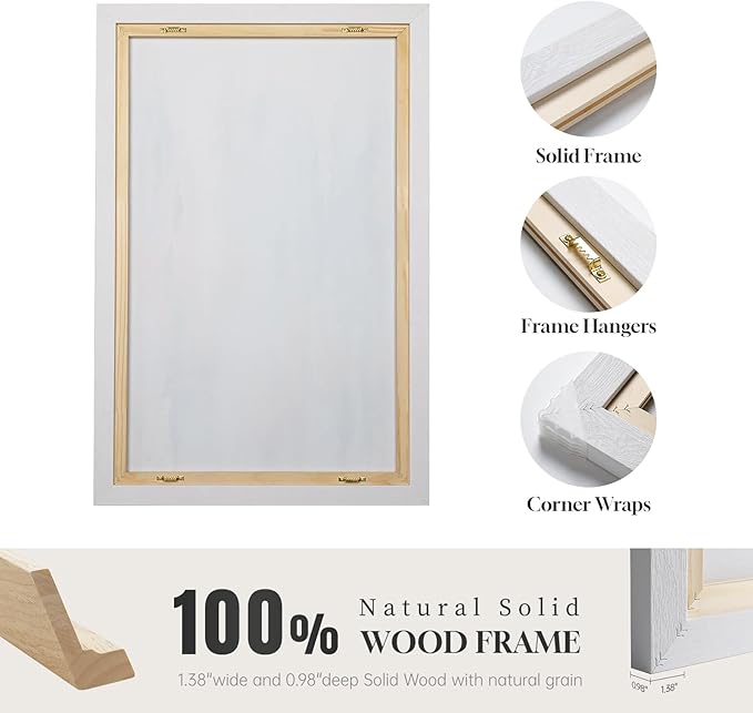 Large Framed Sage Green Abstract Landscape Wall Art for Living Room, 3 Piece Modern Canvas Prints Paintings Artwork for Walls, Minimalist Abstract Pictures for Hallway, Office Wall Decor 24x36 In-Ruum Studio Home