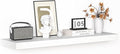 Floating Shelves - 10.3 Inch Deep Wall Shelf for Decor & Storage - Wall Mounted Display Shelving with Invisible Heavy-Duty Metal Bracket - 36" W x 10.3" D x 1.8" H - Set of 1 - Rustic White-Ruum Studio Home