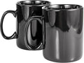 30oz Super Large Ceramic Coffee Mugs Large Handles Set of 2 (black)-Ruum Studio Home