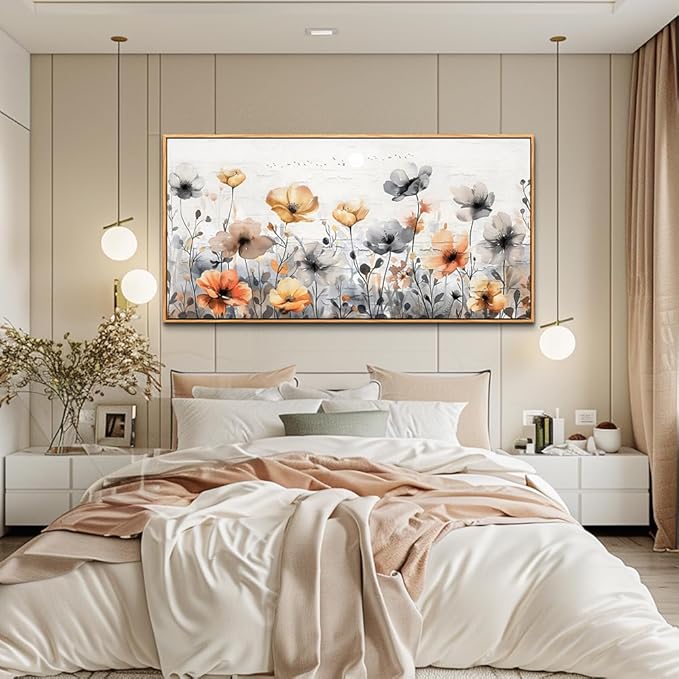 ZUITINGHUA Wood Framed Canvas Wall Art For Living Room Large Wall Decor For Office Bedroom Decorations Flowers Landscape Pictures Farmhouse Paintings Artwork Aesthetic Mural Home Decor 30x60 In-Ruum Studio Home
