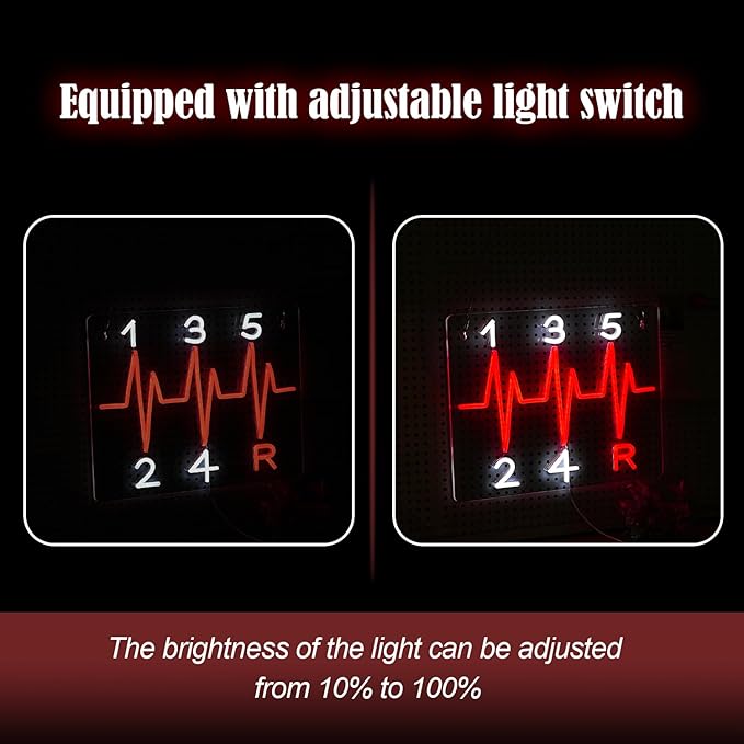 Shift Neon Sign for Wall Decor LED Manual Gearbox Neon Light Dimmable USB Car Gearbox Light Up Sign for Garage Parking lot Car Club Gifts for Father Husband Car Lovers(15.7 * 11.8In)-Ruum Studio Home