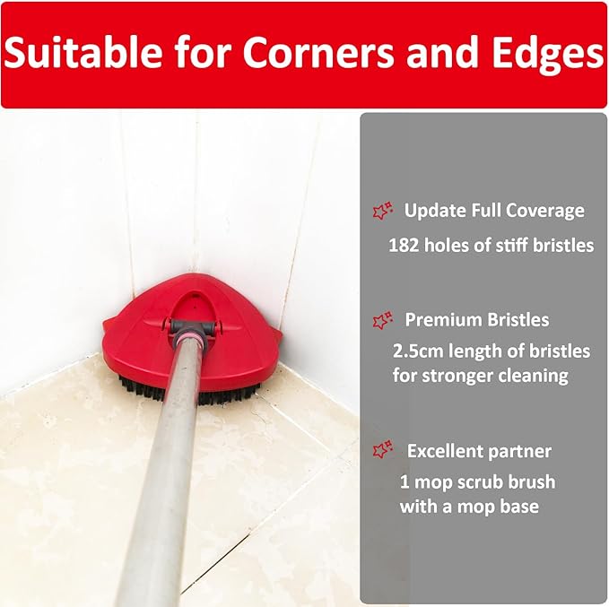 Spin Mop Scrub Brush Head Compatible with OCedar EasyWring 1 Tank System, Mop Scrubber Attachment, Upgraded Stiff Bristle Scrubbing Mop for Floor Cleaning-Ruum Studio Home