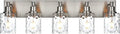 BONLICHT 5 Lights Sconces Wall Lighting Brushed Nickel with Hammered Glass Shade, Industrial Bathroom Light Fixtures Vanity Lights Porch Light Fixtures Classic Metal Wall Mount Lamp Over Mirror-Ruum Studio Home