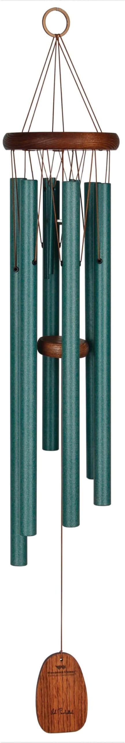 Woodstock Wind Chimes for Outside, Garden, Patio, Porch and Outdoor Decor (32") Pachelbel Canon Chime Green Wind Chime Gifts (PCCG)-Ruum Studio Home