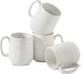 Hasense Coffee Mugs Set of 4, 15 Ounce Porcelain Latte Mug Set with Handle for Morning Coffee Tea and Cocoa, Ceramic Coffee Cups with Unqiue Glaze for Men, Women, Plain-Ruum Studio Home