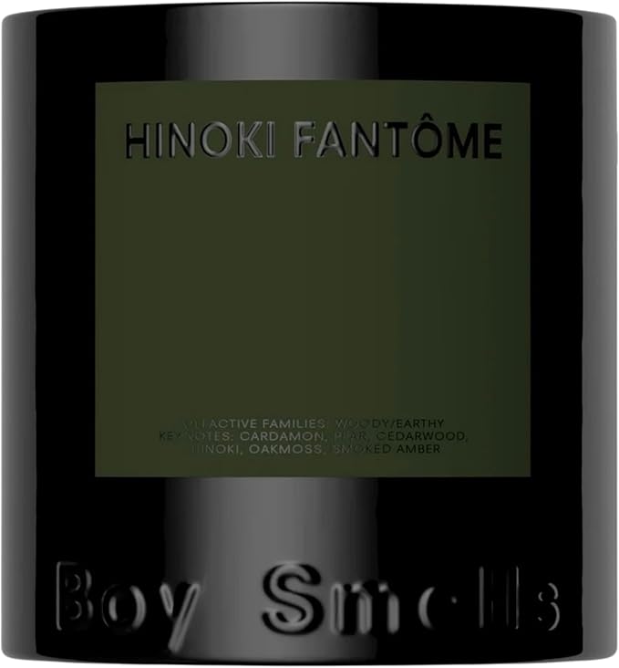 Hinoki Fantôme Scented Candles for Men and Women - 8.5 oz - Soy, Coconut Wax Candle Blend - Aromatic Candles for Home with Japanese Cypress, Jasmine and Smoked Amber - 50-Hour Burn - Cotton Wick-Ruum Studio Home