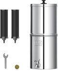 AQUA CREST Gravity Water Filter System, NSF/ANSI 42&372 Certified Black Carbon Filters, Reduce Lead and Up to 99% Chlorine, 2.25G, for Home, Camping, RVing, Off-Grid, Emergencies, AQ-TN-A-Ruum Studio Home