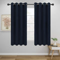 Easy-Going Blackout Curtains for Bedroom, Solid Thermal Insulated Grommet and Noise Reduction Window Drapes, Room Darkening Curtains for Living Room, 2 Panels (52x46 in,Navy)-Ruum Studio Home