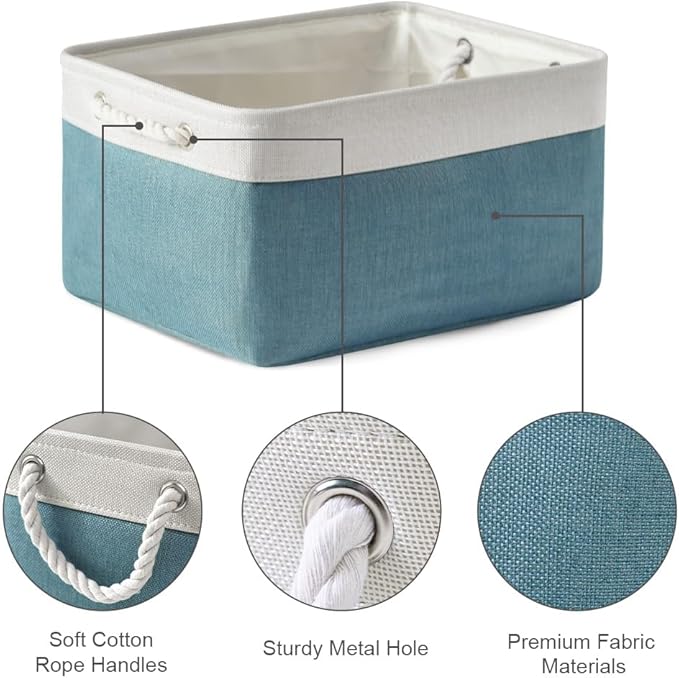 Storage Cubes - 4 Pack Large Fabric Baskets for Organizing, Collapsible Storage Bins for Closet Cloth Decorative Gift supplies Organizer Shelf 15.7 (L) x 11.8 (W) x 8.2 (H) inches-Ruum Studio Home