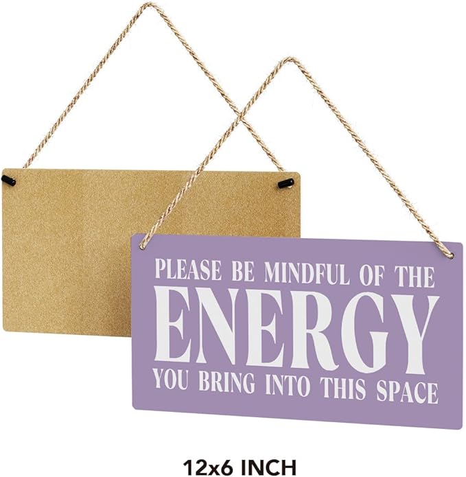 Purple Decor Spiritual Meditation Room Decor Inspirational Spa Decoration Positive Affirmations Wall Wood Plaque Sign Hanging Door Sign Home Office Yoga Room Decoration-Ruum Studio Home
