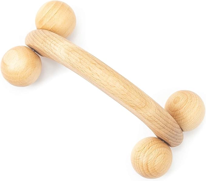 tuuli Accessories – Back Massager with Smooth Ball Rollers, Multi-Functional Back Roller, Neck Massager, Eases Muscle Tension and Supports Skin Health, Muscle Roller 7 x 3 inches-Ruum Studio Home