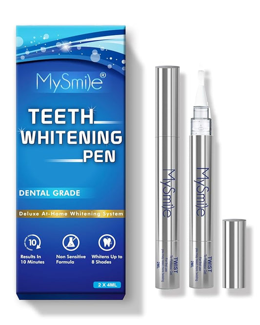 MySmile Non-Sensitive Teeth Whitening Pen Mint Gel Enamel Safety 8ML 30+ Treatments Fast Remove 20 Years of Stains Care Oral Bright Smile Alternative Teeth Whitening Strips ﻿-Ruum Studio Home