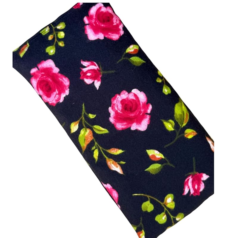 Large Microwave Heating Pad with Flax Seed, Scented or Unscented, Good For Back Pain or Cramps, Moist Heat Therapy or Ice Pack, Microwavable Bean Bag, 6" x 12" (Roses, Peppermint & Chamomile)-Ruum Studio Home