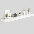 Heimlove 55 Inch Floating Shelves for Wall,10 Deep Large White Wall Shelf with Heavy Duty Brackets,Wall Mounted Storage & Display Shelves for Bedroom,Living Room,Kitchen,Office-Ruum Studio Home